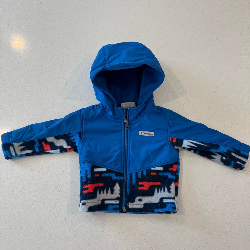 6-12 months Columbia Blue Hooded Fleece Jacket